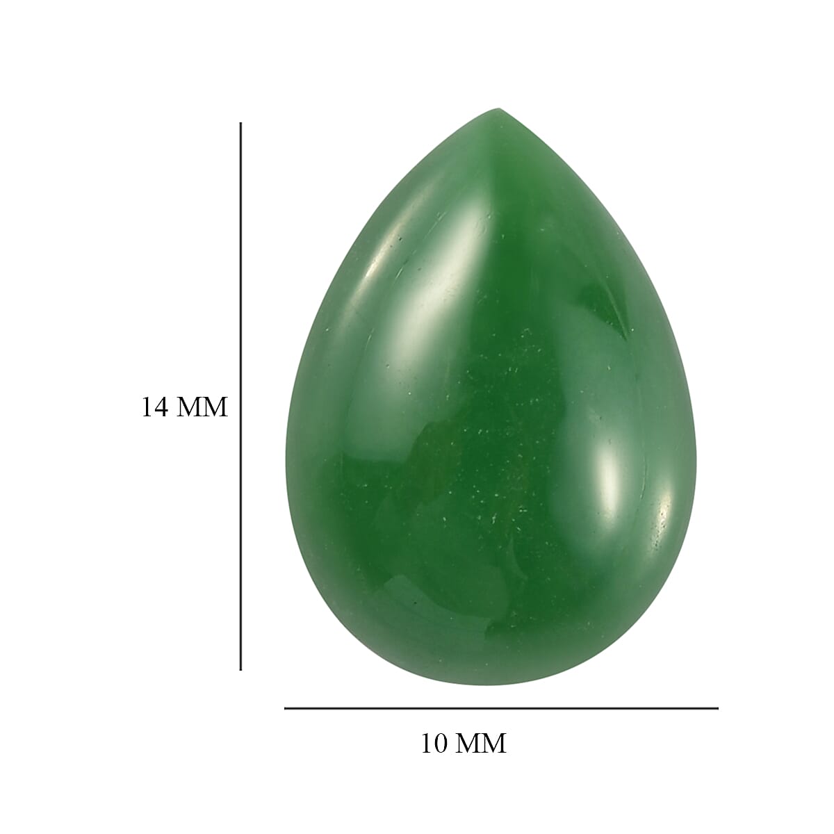 AAA Green Jade (D) (Pear 14x10 mm) 6.20 ctw image number 3