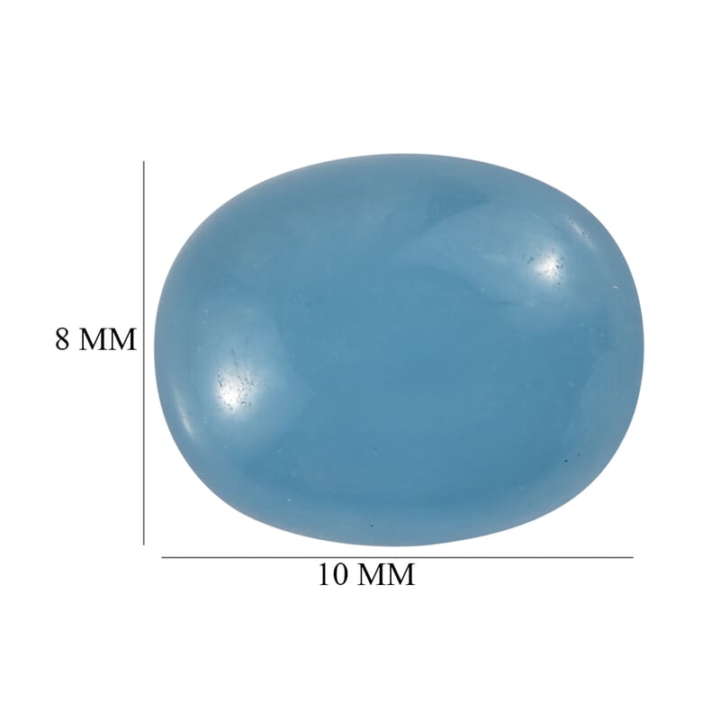 AA Light Blue Color Jade (Ovl 10x8 mm) 2.82 ctw