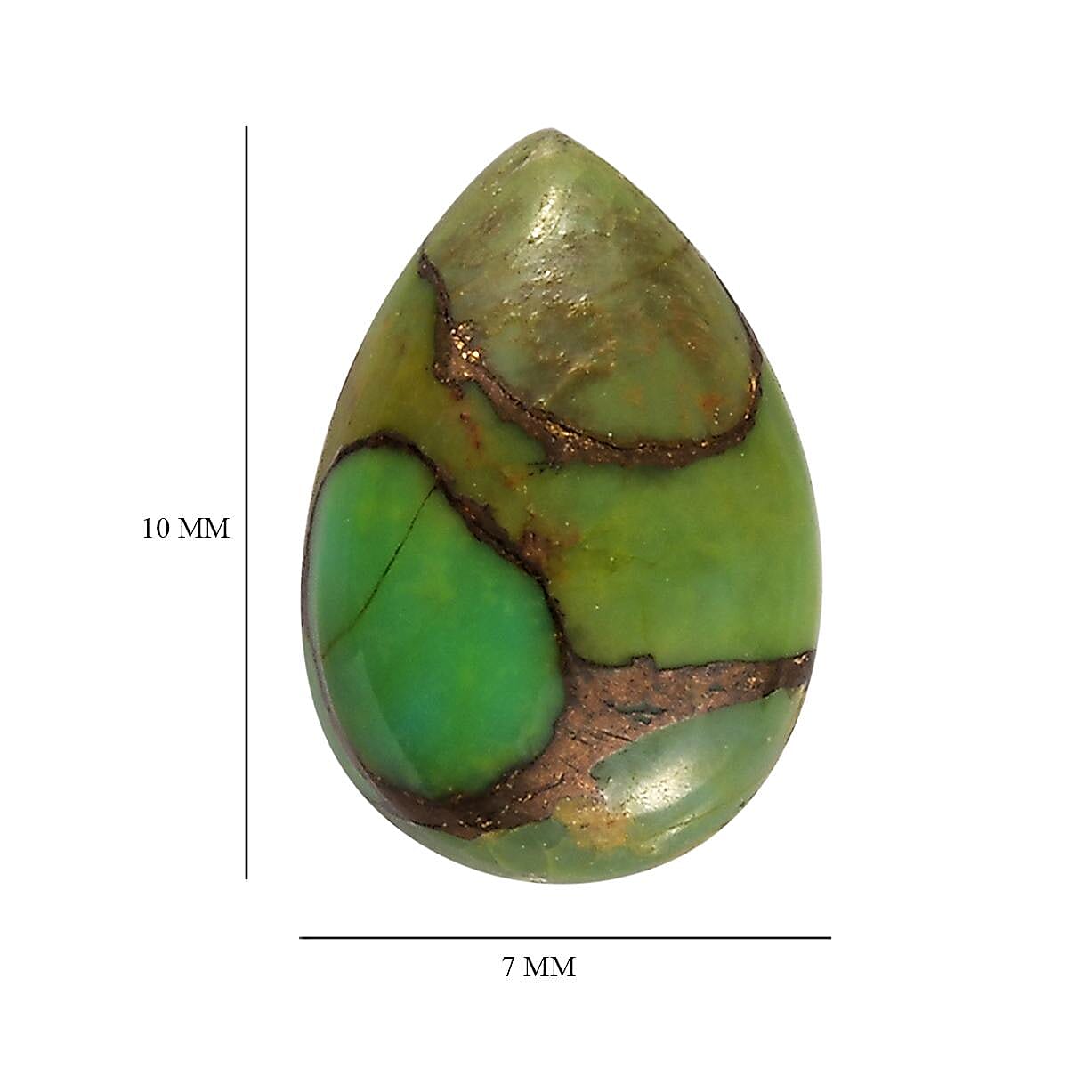 AA Mojave Green Turquoise (Pear 10x7 mm) 1.69 ctw image number 3