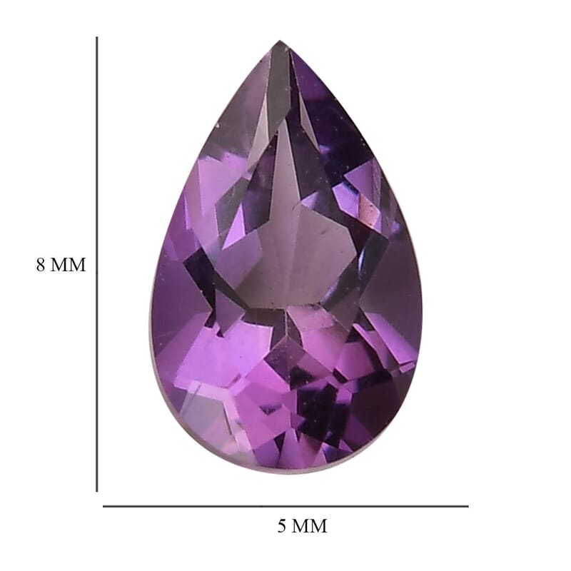 AA Mashamba Amethyst (Pear 8x5 mm) 0.63 ctw