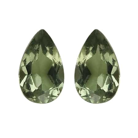 AA Natural Green Apatite Set of 2 (Pear 5x3 mm) 0.43 ctw image number 0