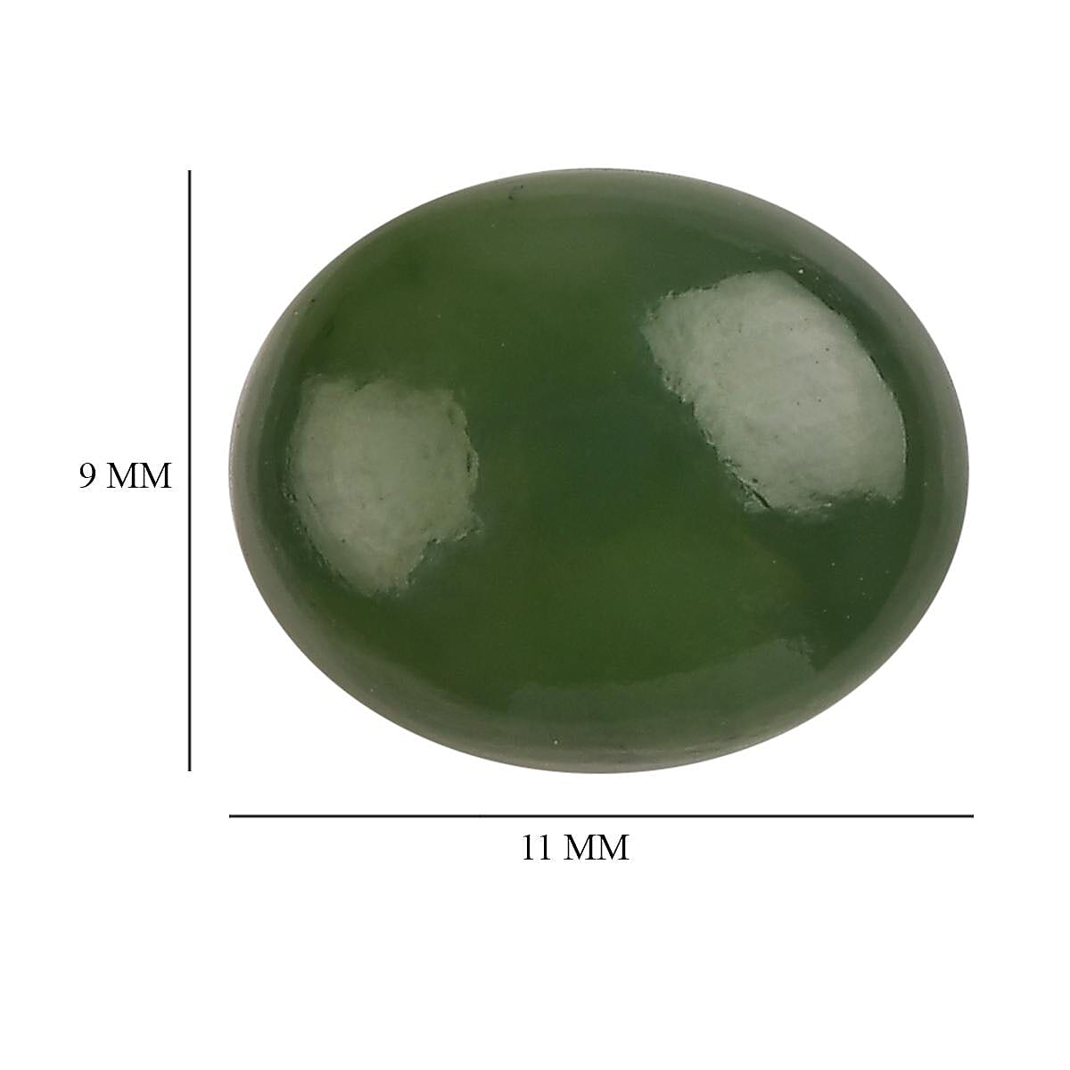 Nephrite Jade (Ovl 11x9 mm) 3.12 ctw image number 3