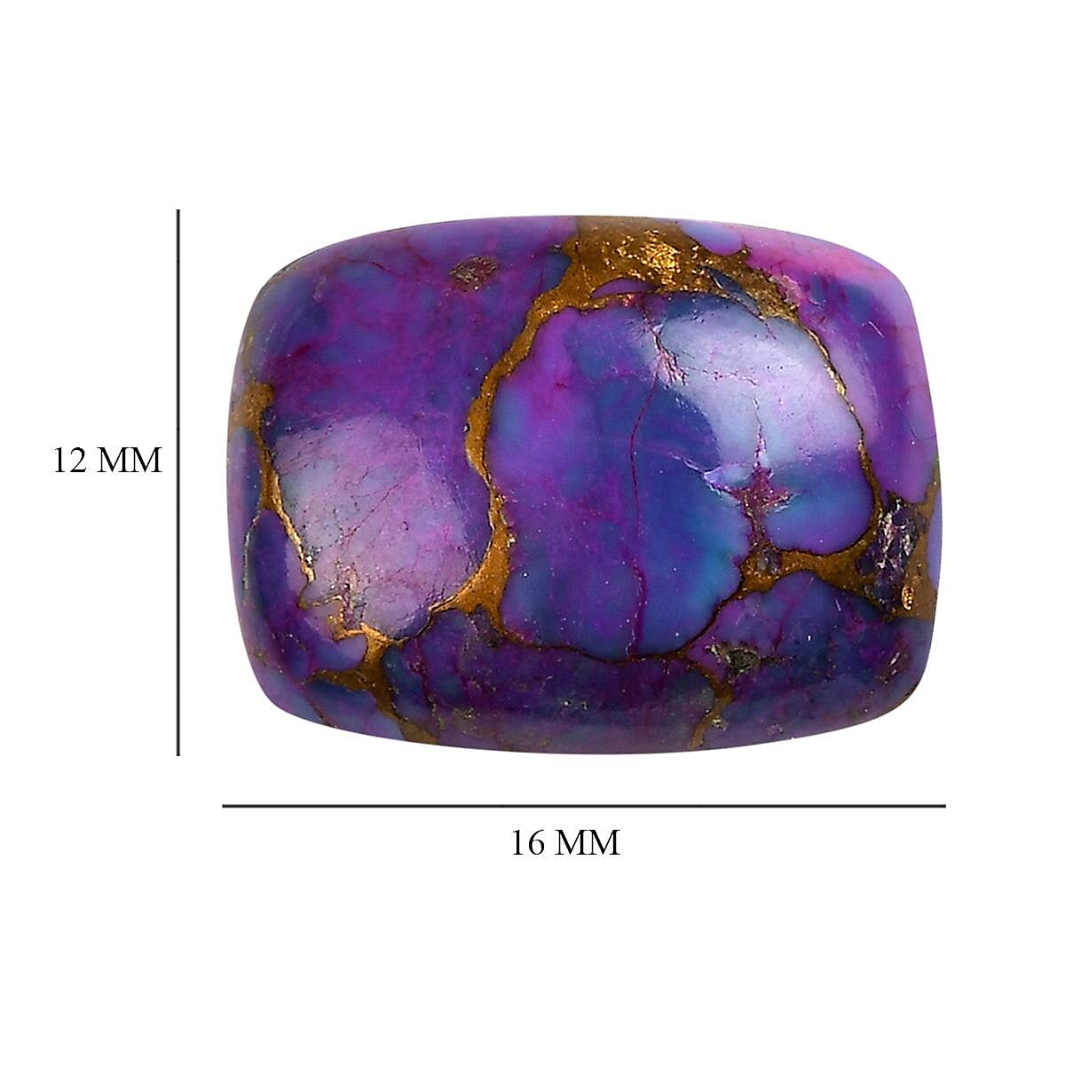 AA Mojave Purple Turquoise (Cush 16x12 mm) 10.12 ctw image number 3