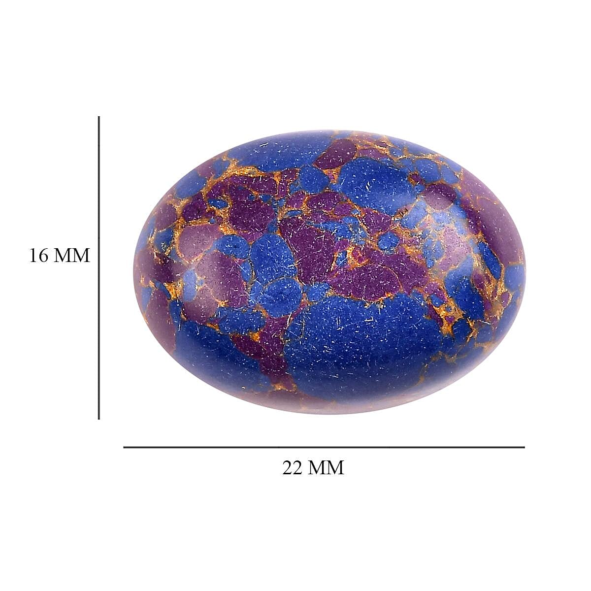 Mojave Purple Turquoise (Ovl 22x16 mm) 23.20 ctw image number 3