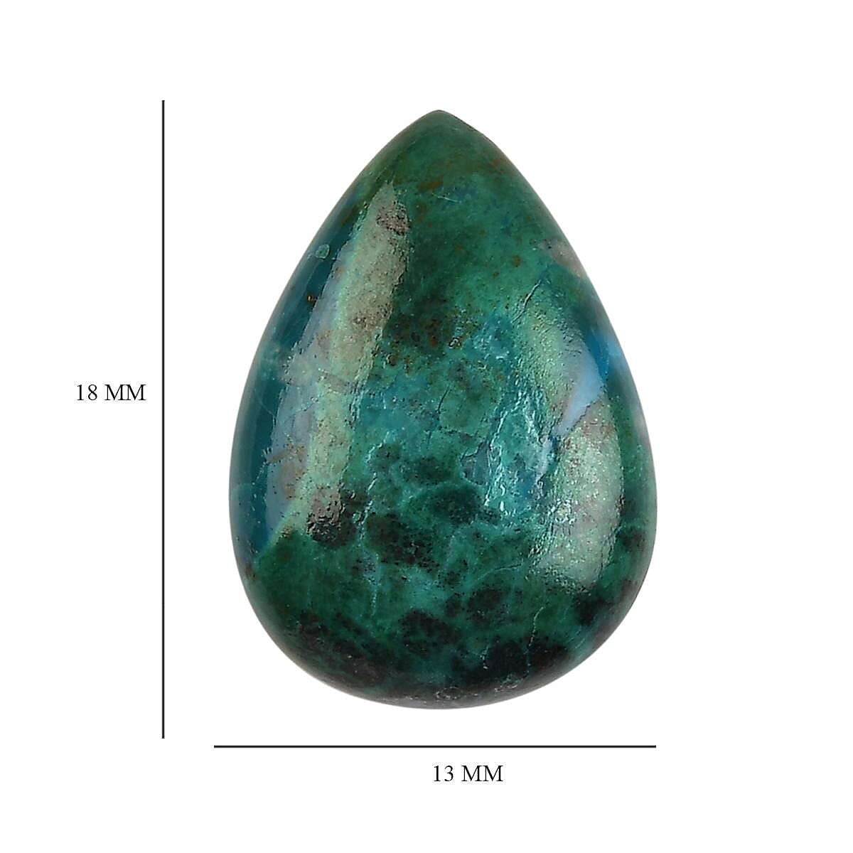 Australian Chrysocolla (Pear 18x13 mm) 8.75 ctw image number 3