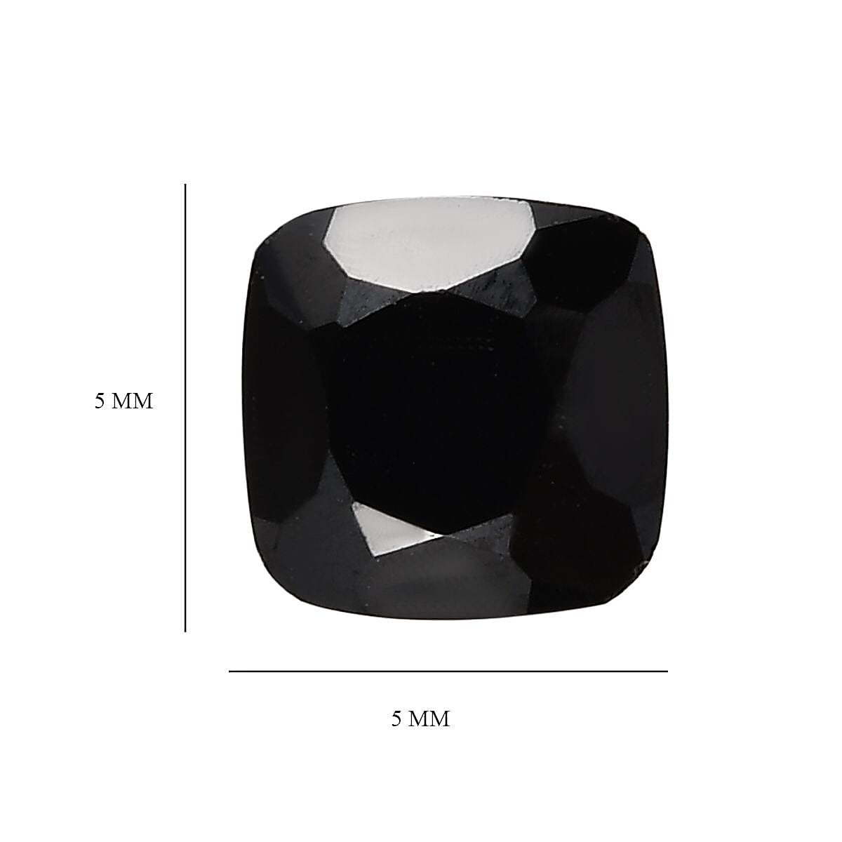 Thai Black Spinel (Cush 5x5 mm) 0.76 ctw image number 3