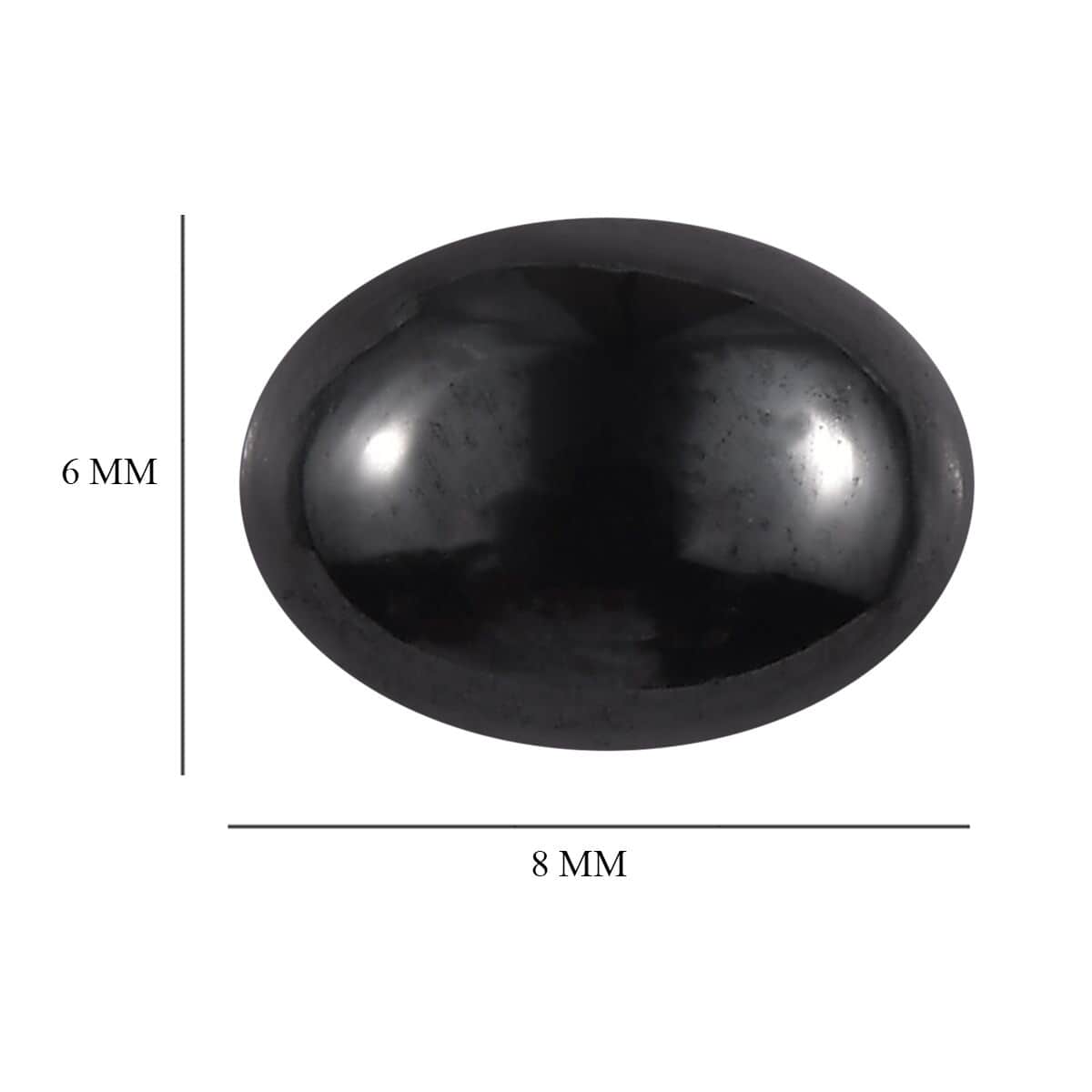 Natural Thai Black Spinel (Ovl 8x6 mm) 1.68 ctw image number 3