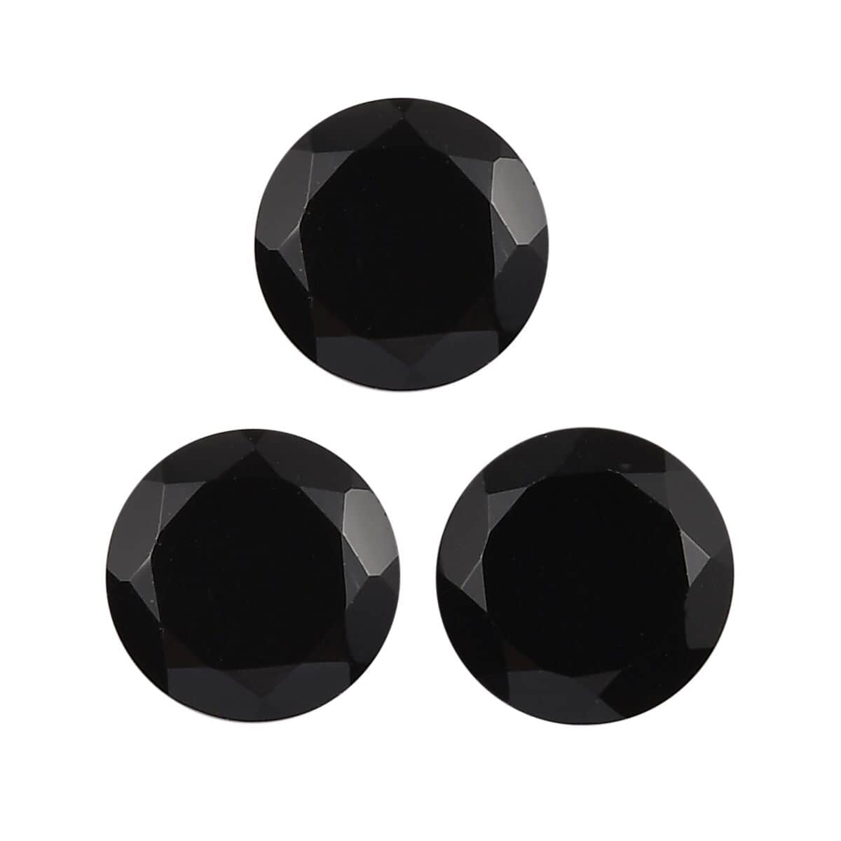 Natural Thai Black Spinel Set of 3 (Rnd 6 mm) 2.64 ctw image number 0