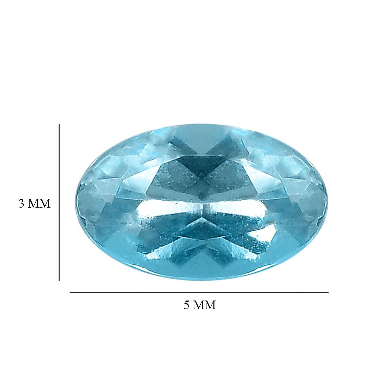 Madagascar Paraiba Apatite (Ovl 5x3 mm) 0.18 ctw image number 3