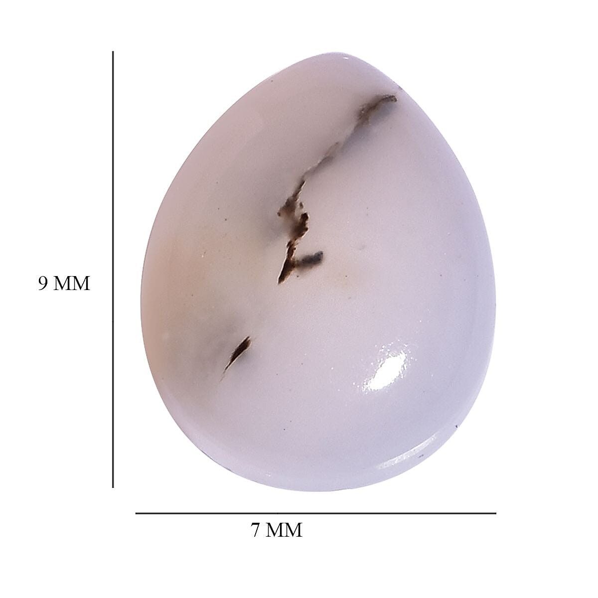 Dendritic Agate (Pear 9x7 mm) 1.00 ctw , Loose Gem , Loose Gemstones , Loose Stones , Jewelry Stones image number 3