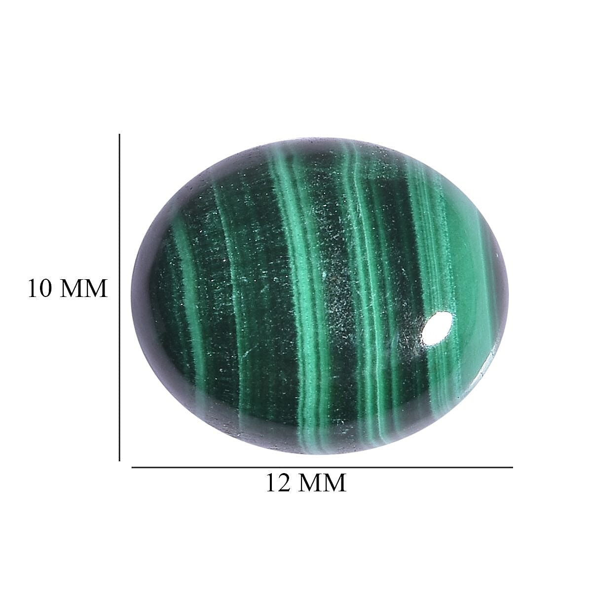 African Malachite (Ovl 12x10 mm) 4.39 ctw