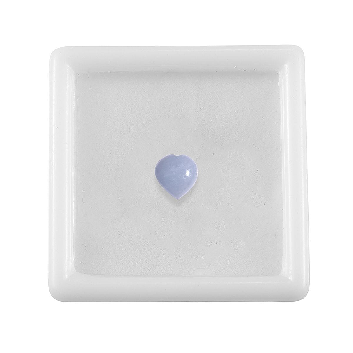 Mexican Angelite (Hrt 7 mm) 0.96 ctw , Loose Gem , Loose Gemstones , Loose Stones , Jewelry Stones image number 2