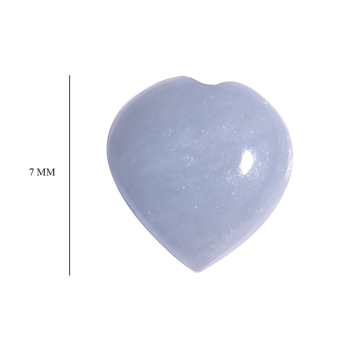 Mexican Angelite (Hrt 7 mm) 0.96 ctw , Loose Gem , Loose Gemstones , Loose Stones , Jewelry Stones image number 3