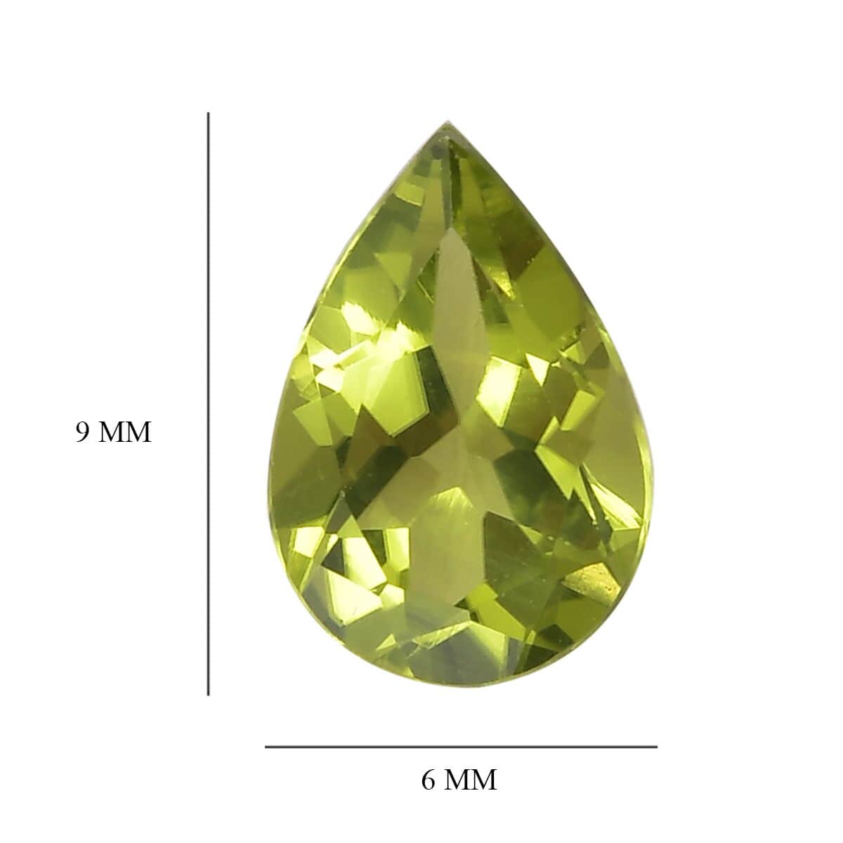 AA Peridot (Pear 9x6 mm) 1.16 ctw | Loose Gem | Loose Gemstones | Loose Stones | Jewelry Stones image number 3