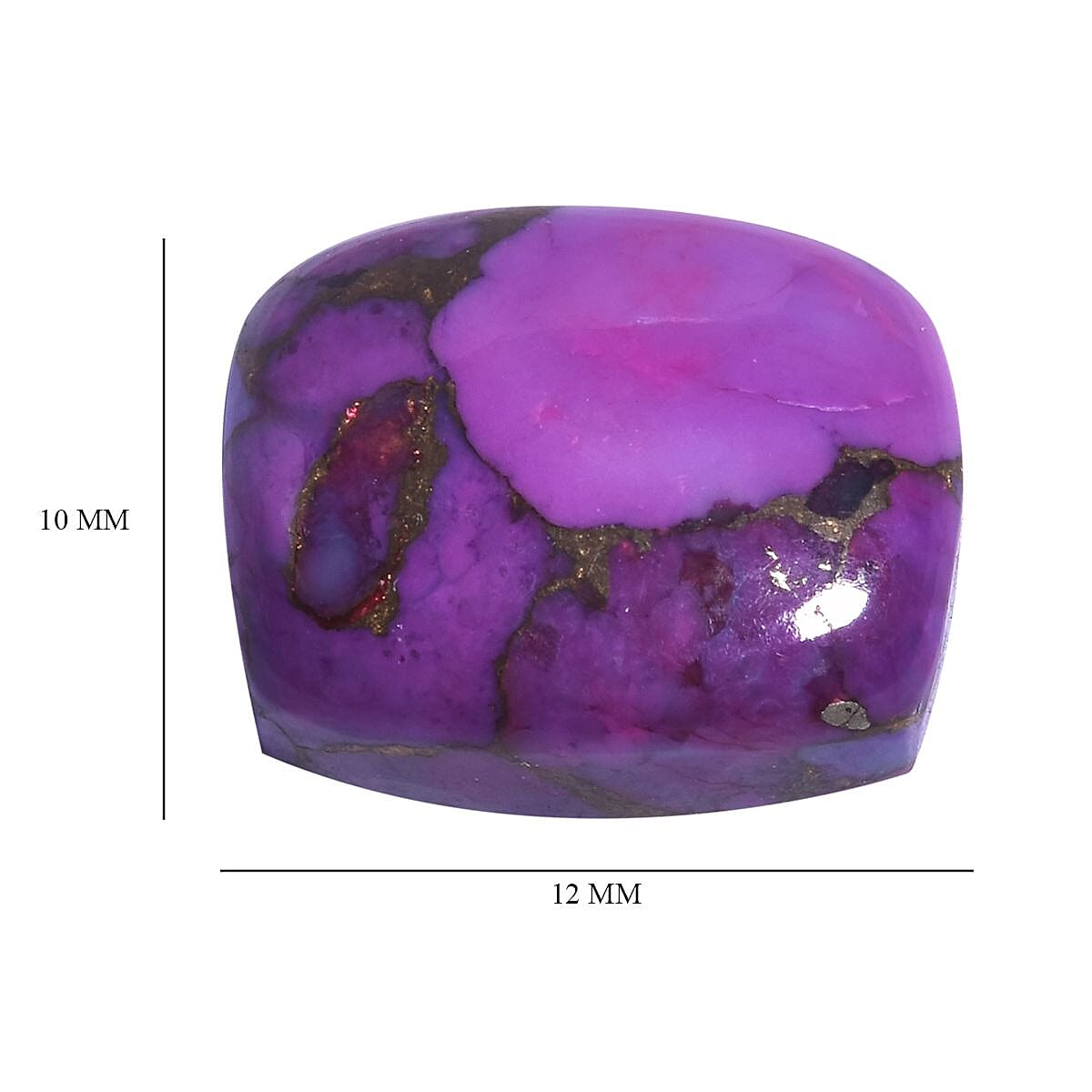 Mojave Purple Turquoise (Cush 12x10 mm) 4.41 ctw image number 3