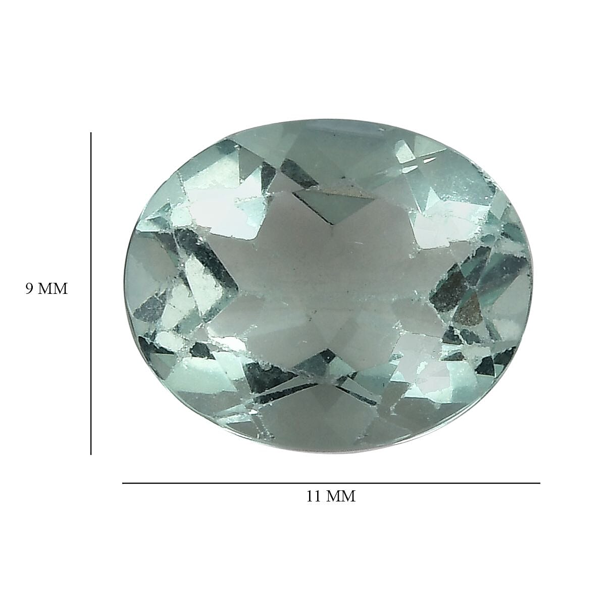 Belgian Teal Fluorite (Ovl 11x9 mm) 3.82 ctw image number 3