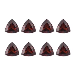 AAA Imperial Fire Garnet Set of 8 (Trl 7 mm) 8.50 ctw (Del. in 7-10 Days)