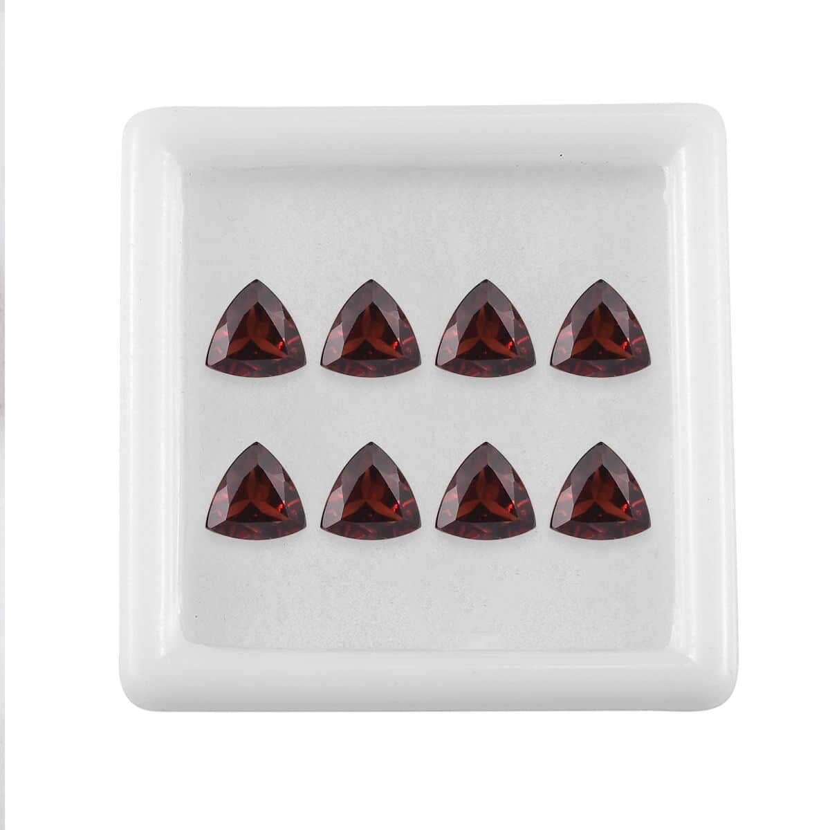 AAA Imperial Fire Garnet Set of 8 (Trl 7 mm) 8.50 ctw (Del. in 7-10 Days) image number 3