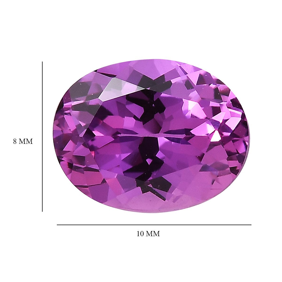 AA Created Purple Sapphire (Ovl 10x8 mm) 3.97 ctw image number 3