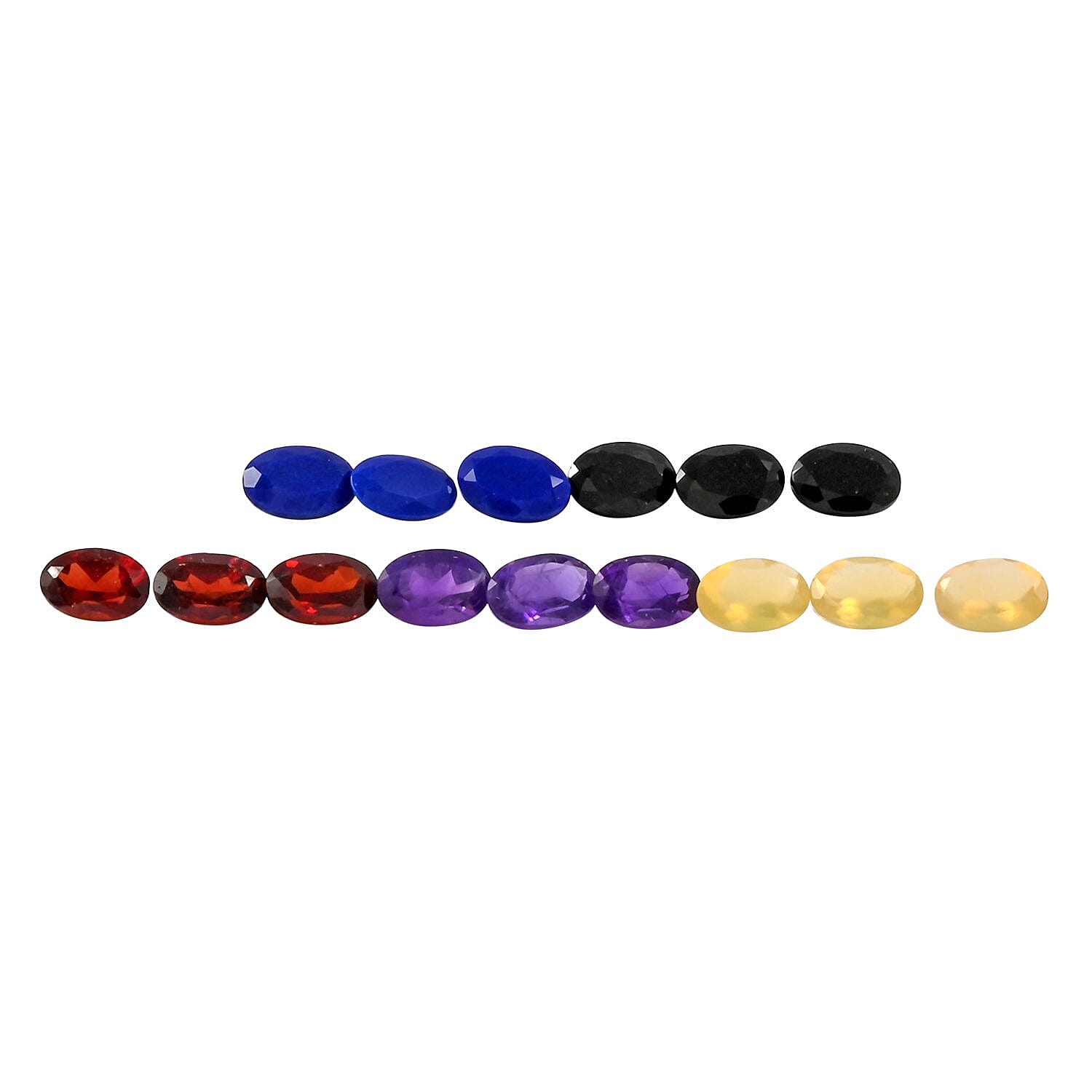Multi Gemstone Set of 15 (Ovl 6x4mm) 5.40 ctw Loose Gemstone