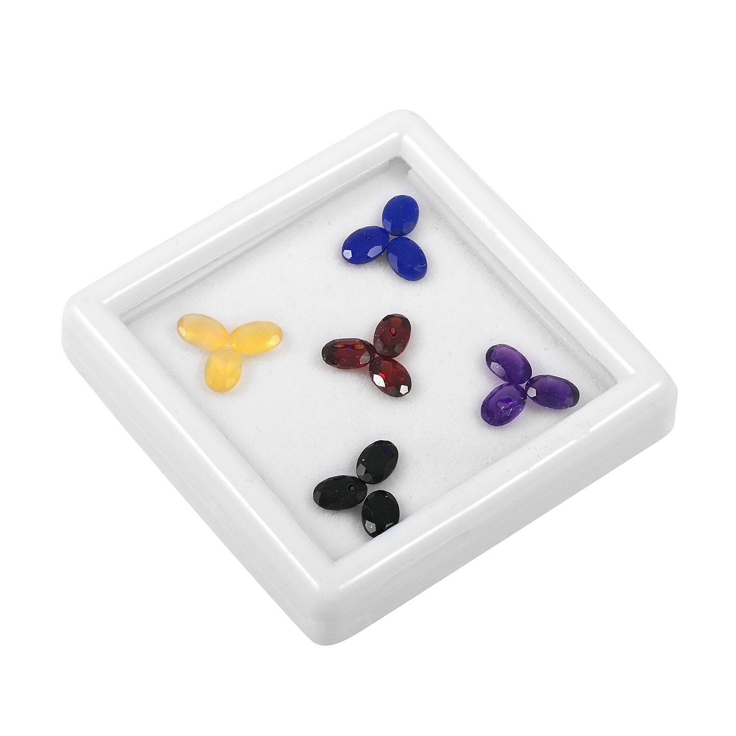 Multi Gemstone Set of 15 (Ovl 6x4mm) 5.40 ctw Loose Gemstone