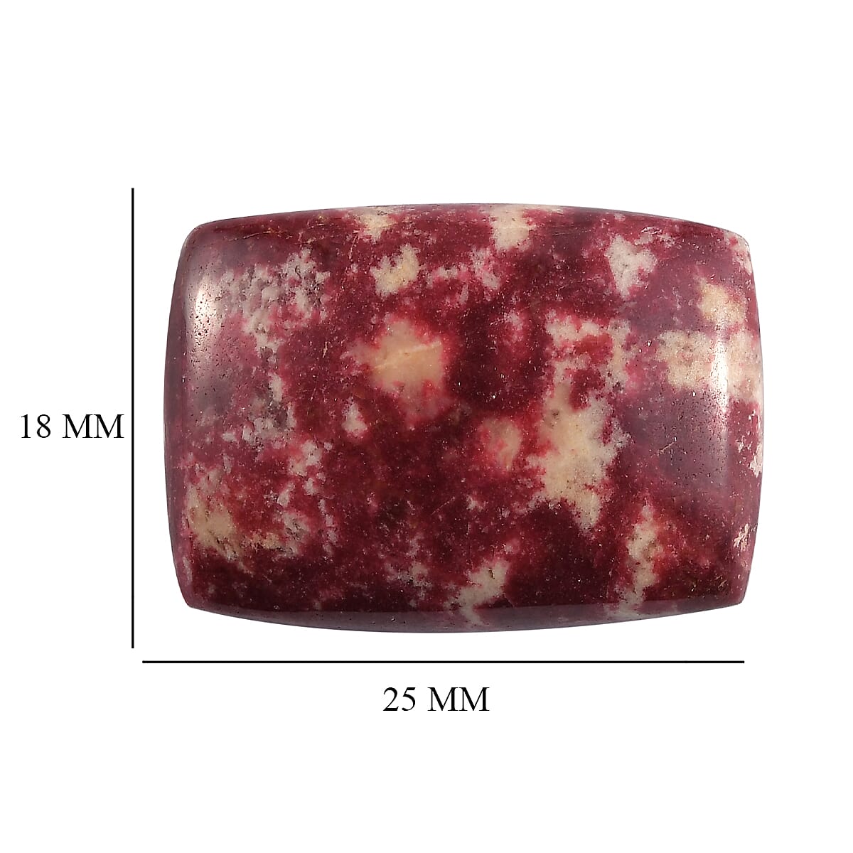 AA Norwegian Thulite (Cush 25x18 mm) 33.57 ctw image number 3