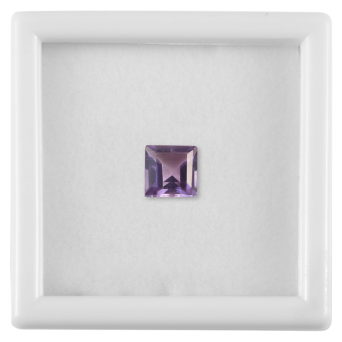 AA Rose De France Amethyst (Sqr 5 mm) 0.56 ctw Loose Gemstone