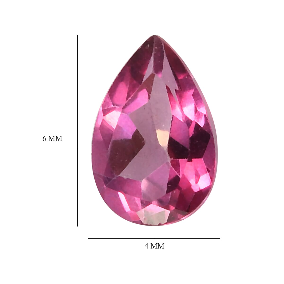 Pure Pink Mystic Topaz (Pear 6x4 mm) 0.40 ctw image number 3