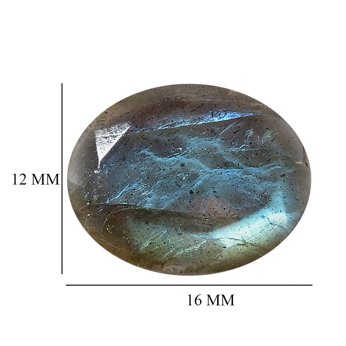 Malagasy Labradorite (Ovl 10x8 mm) 2.37 ctw