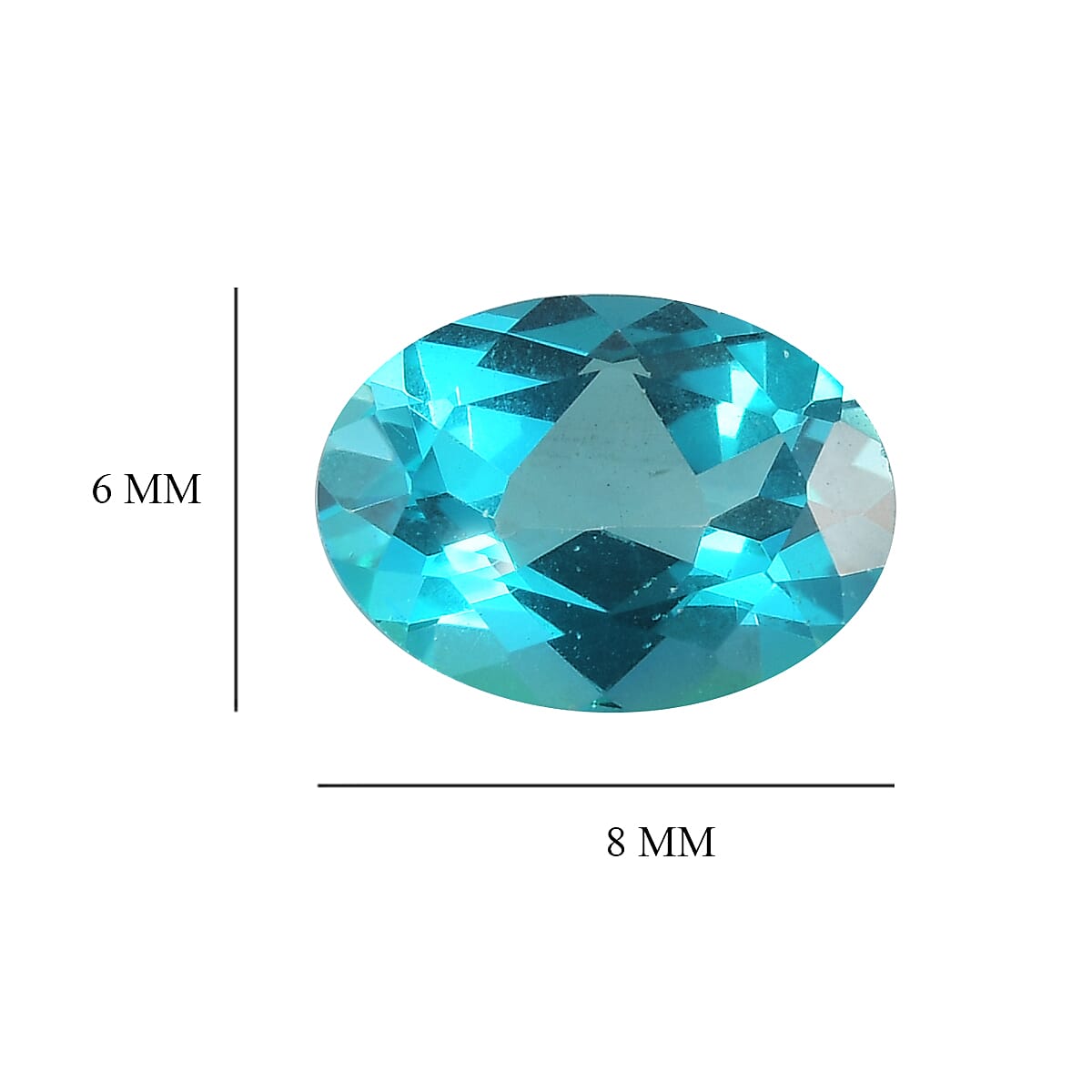 Paraiba Topaz (Ovl 8x6 mm) 1.34 ctw image number 3