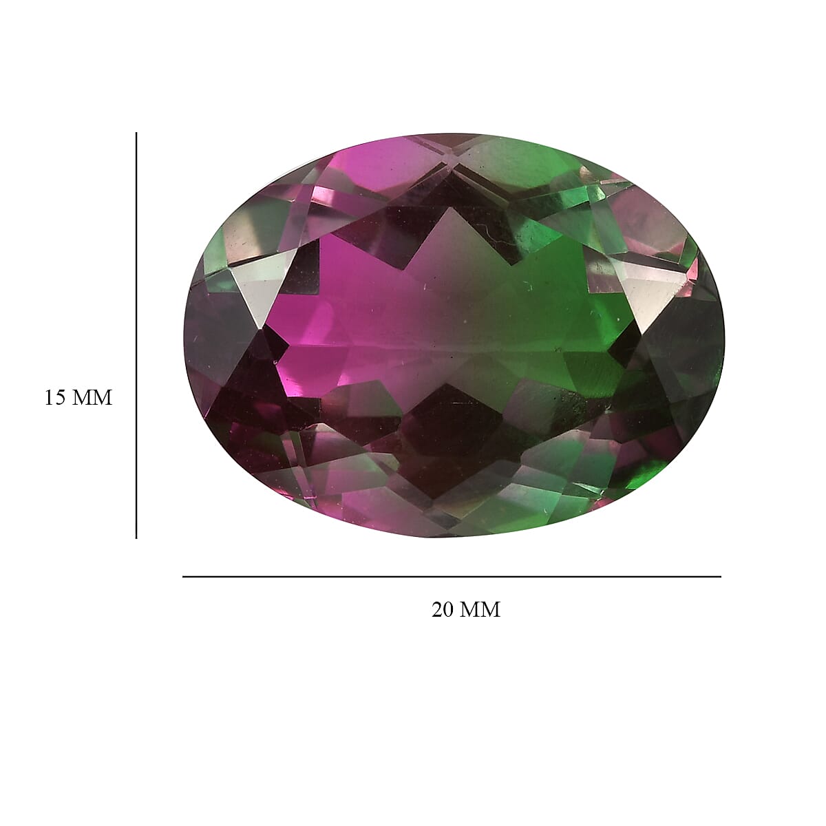 Watermelon Quartz (Triplet) (Ovl 20x15 mm) 18.43 ctw image number 3