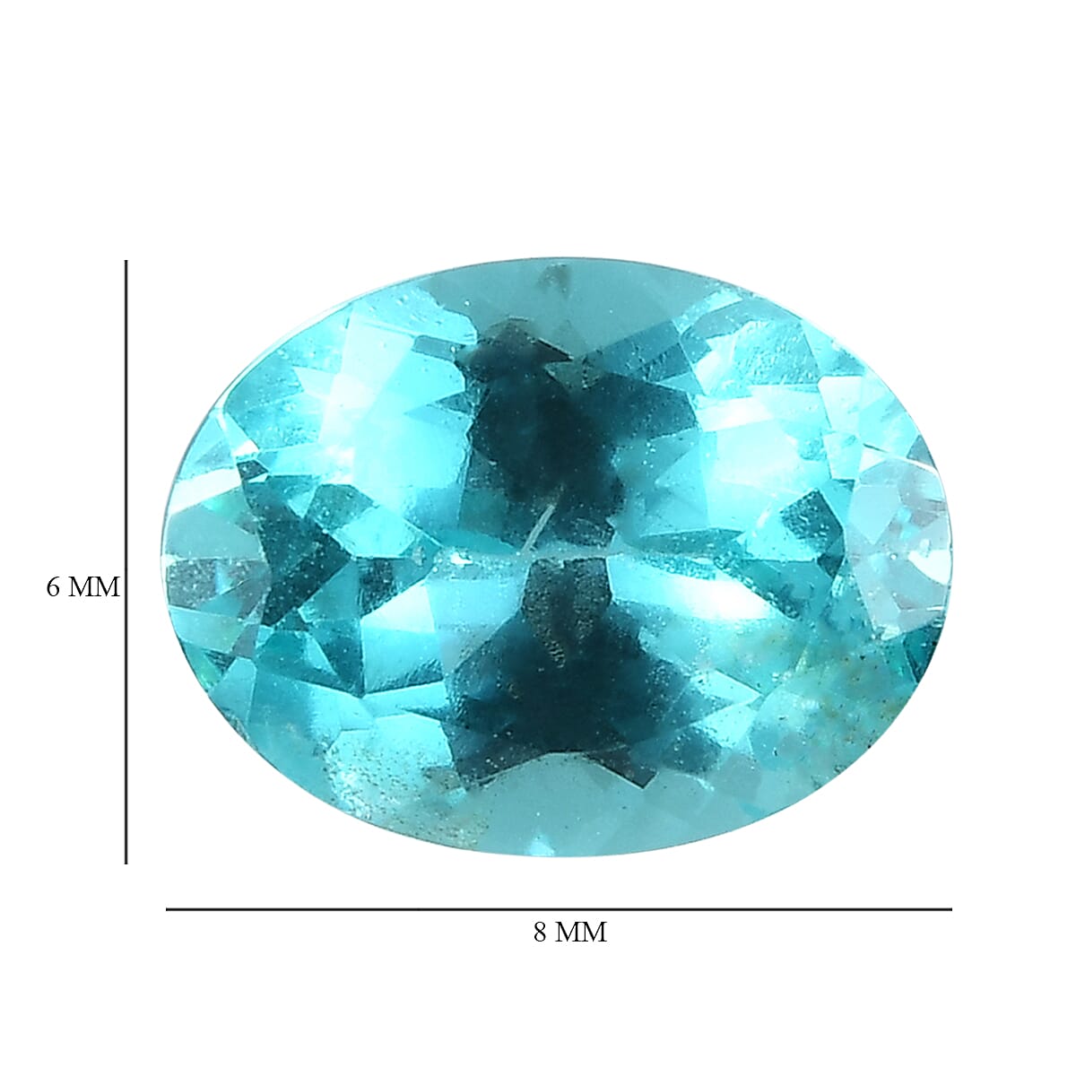 AA Madagascar Paraiba Apatite (Ovl 8x6 mm) 1.25 ctw image number 4