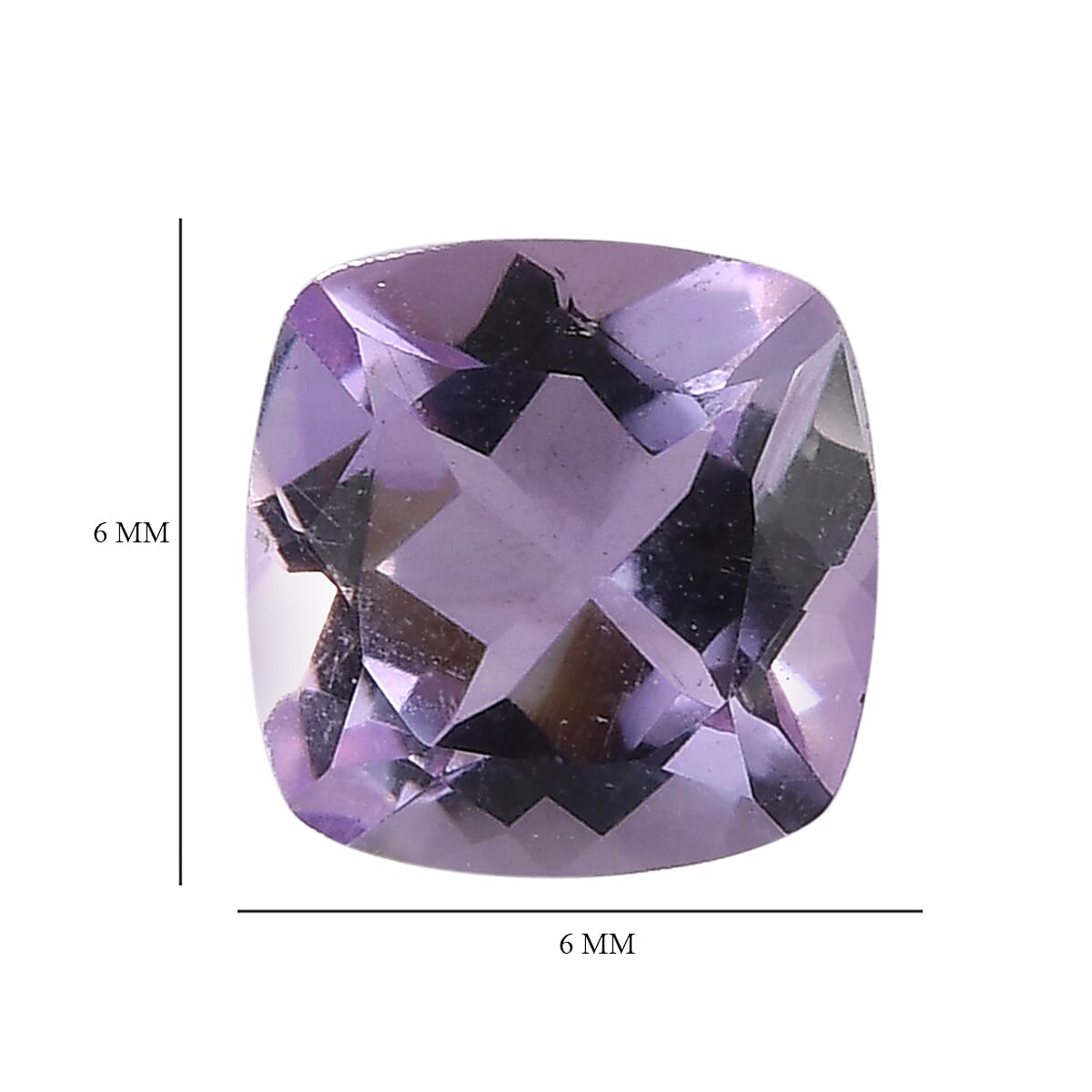 Rose De France Amethyst (Cush 6x6 mm) 0.82 ctw image number 2