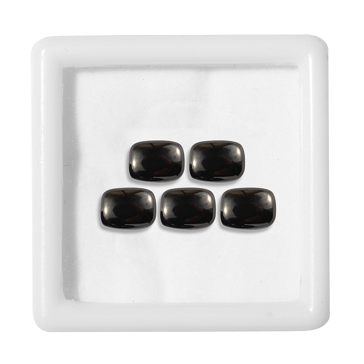 Elite Shungite Set of 5 (Cush 8x6 mm) 3.70 ctw image number 2