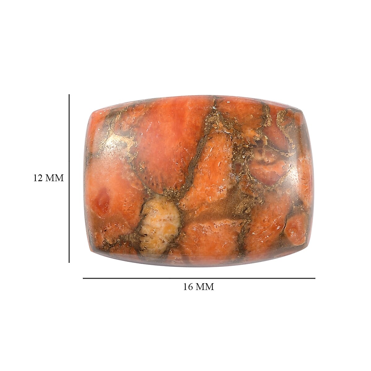 Mojave Orange Turquoise (Cush 16x12 mm) 7.01 ctw