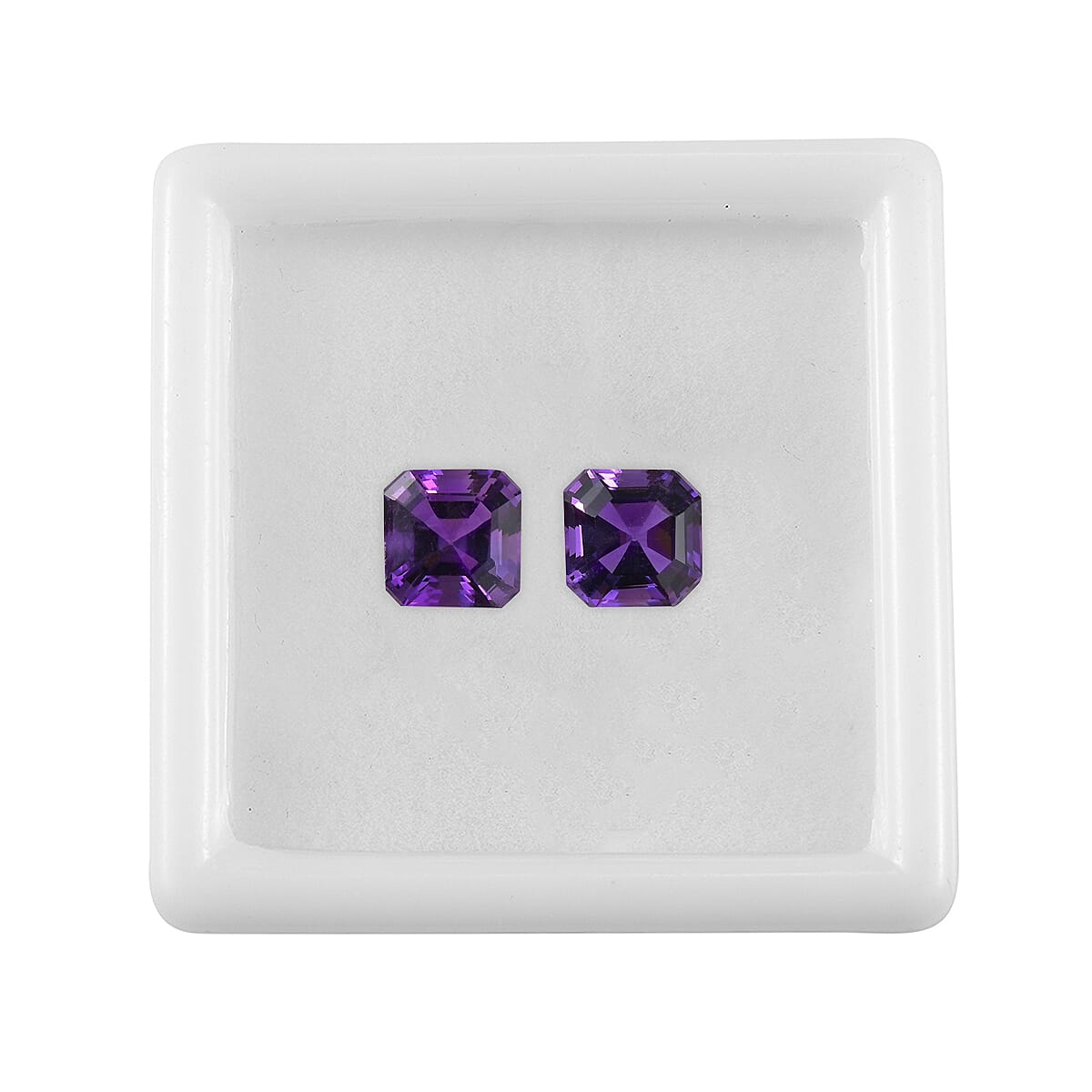 AA African Amethyst Set of 2 (Oct 7x7 mm) 3.03 ctw Loose Gemstone