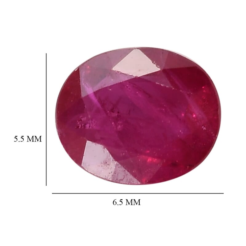 AAA Ruby (Ovl 6.5x5.5 mm) 1.39 ctw