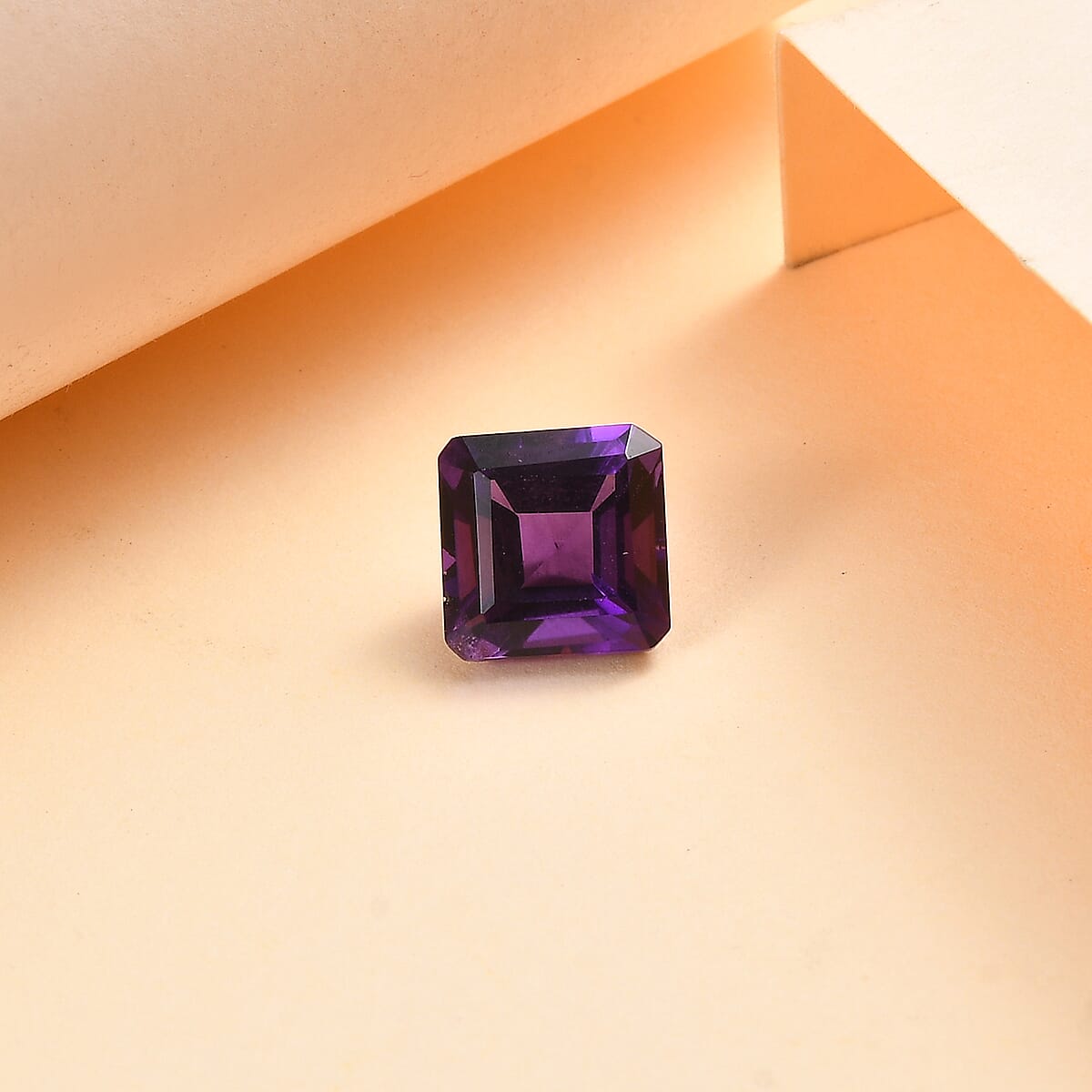 AA Asscher Cut Mashamba Amethyst (Oct 7x7 mm) 1.51 ctw Loose Gemstone image number 1