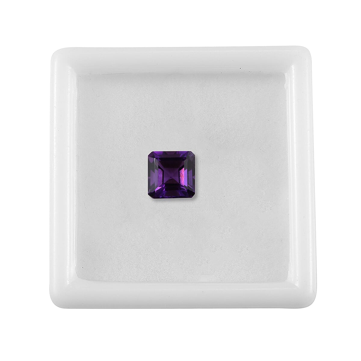 AA Asscher Cut Mashamba Amethyst (Oct 7x7 mm) 1.51 ctw Loose Gemstone image number 3
