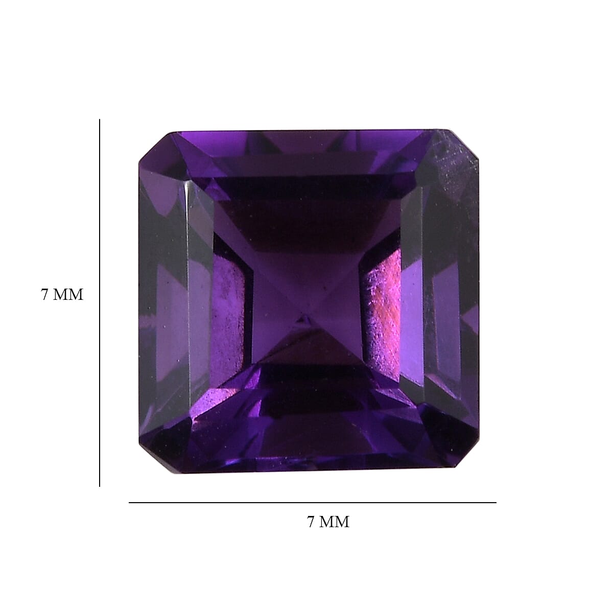 AA Asscher Cut Mashamba Amethyst (Oct 7x7 mm) 1.51 ctw Loose Gemstone image number 4