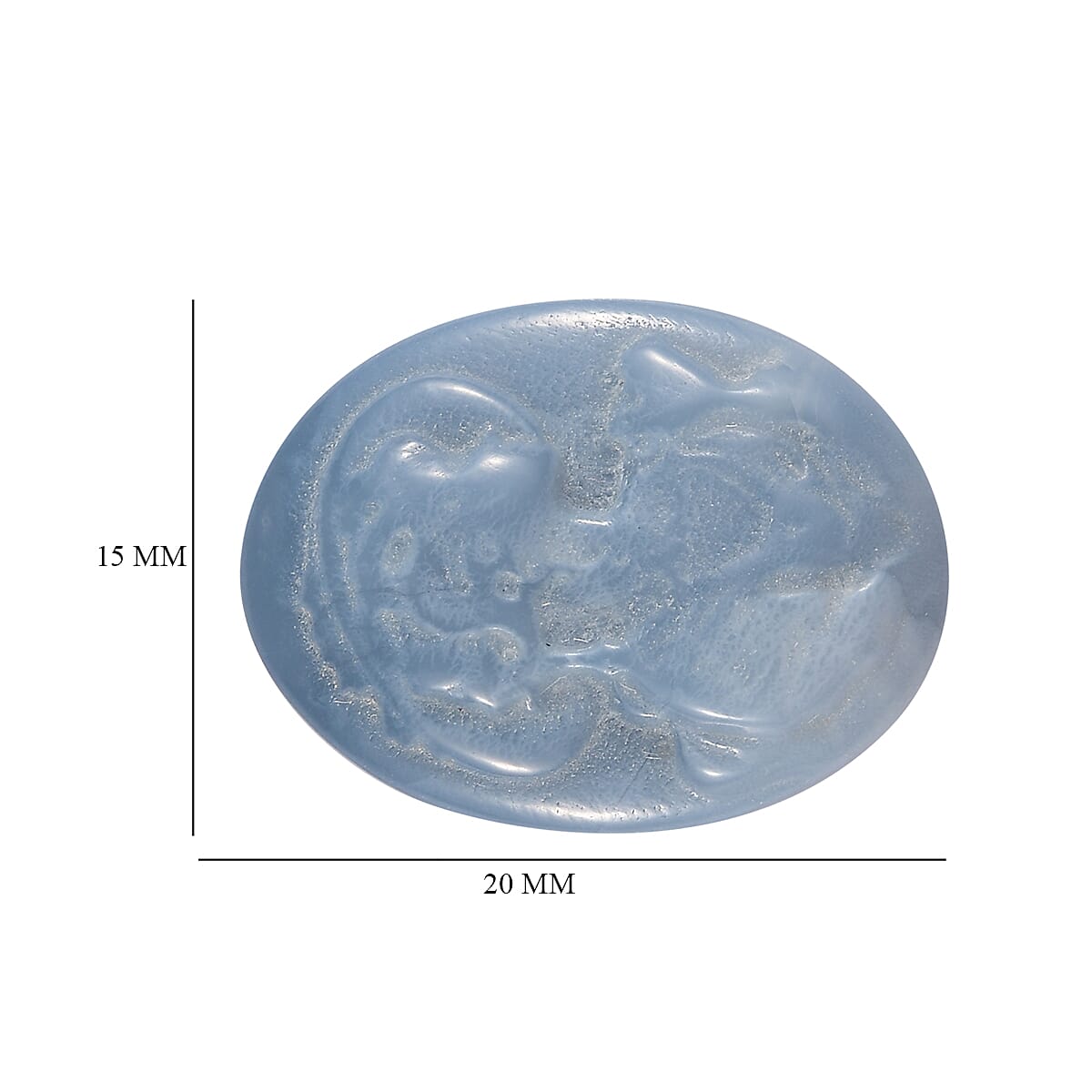 Oregon Blue Opal (Ovl 20x15 mm) 7.87 ctw image number 3