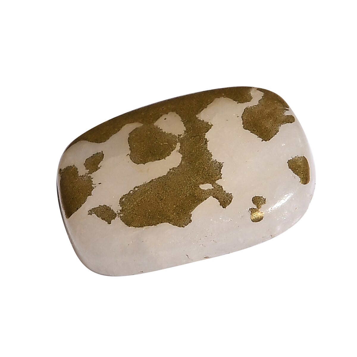 White Goldenite (Cush 10x8 mm) 1.60 ctw image number 1