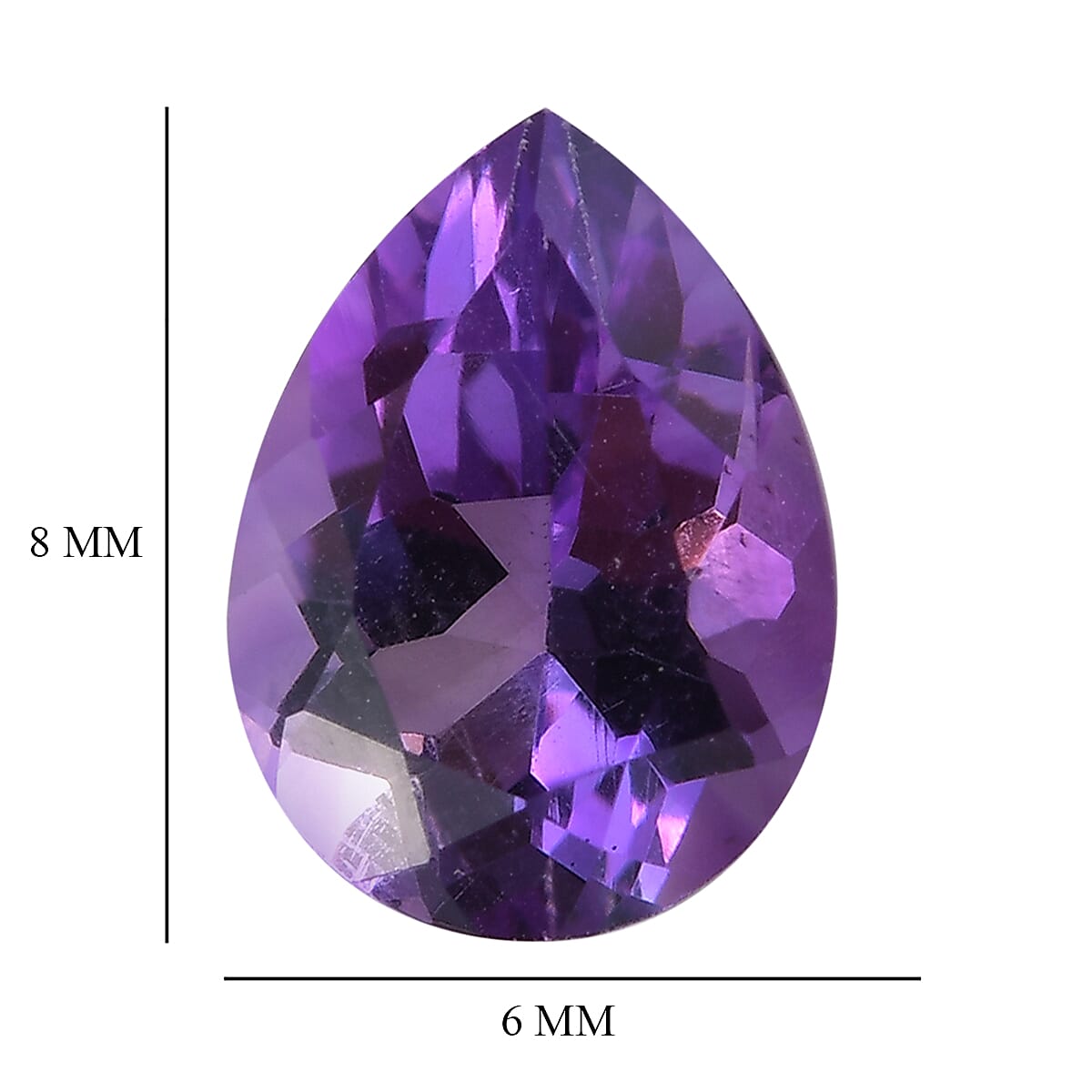 AA Moroccan Amethyst (Pear 8x6 mm) 0.77 ctw image number 3