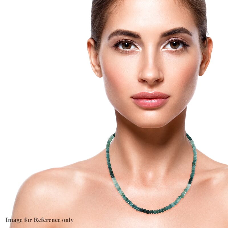 Shades of Grandidierite Beaded Necklace 20 Inches in Sterling Silver 116.65 ctw