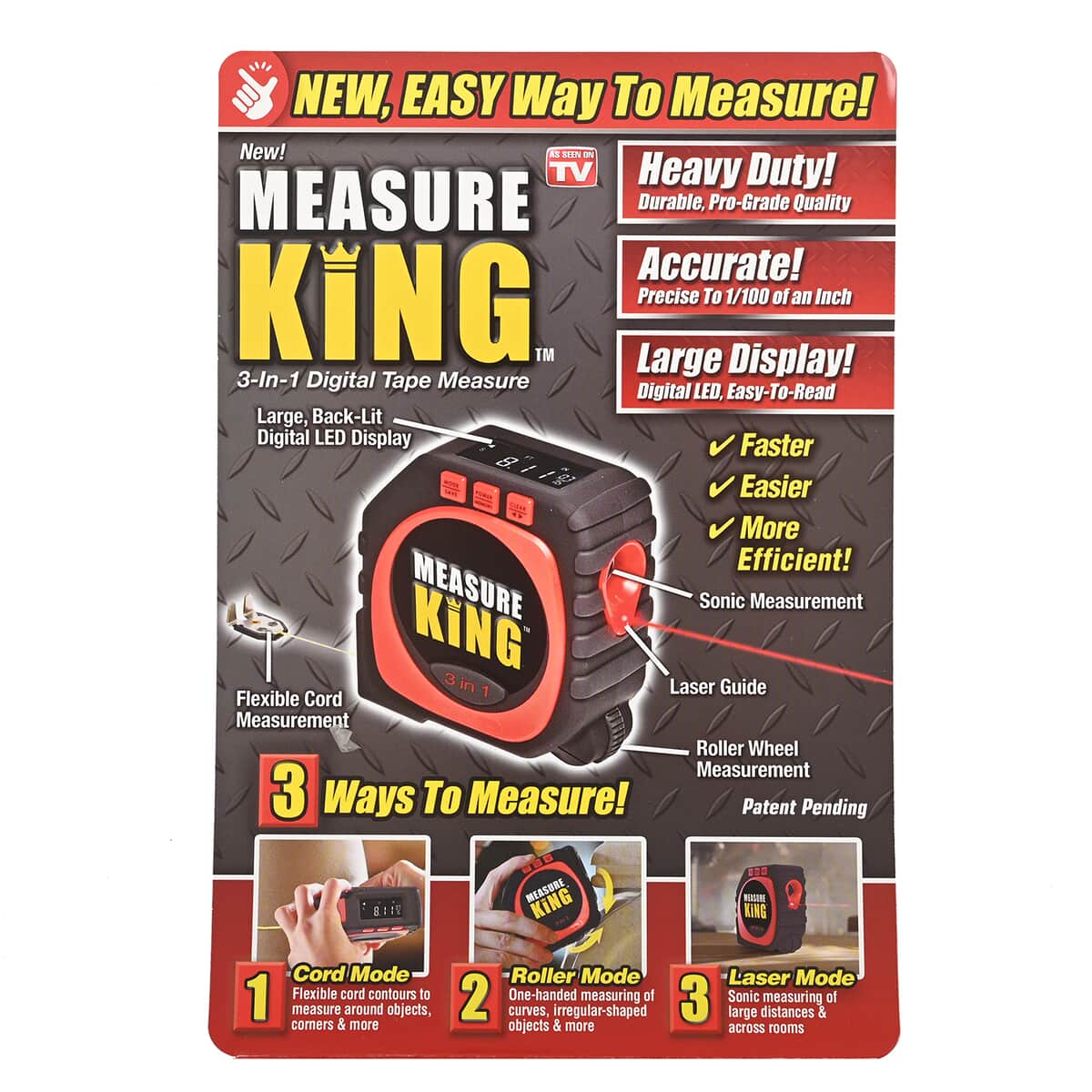 Measure King 3-1 Measuring Tape (Required 4xAAA Batteries - Not Included) image number 5