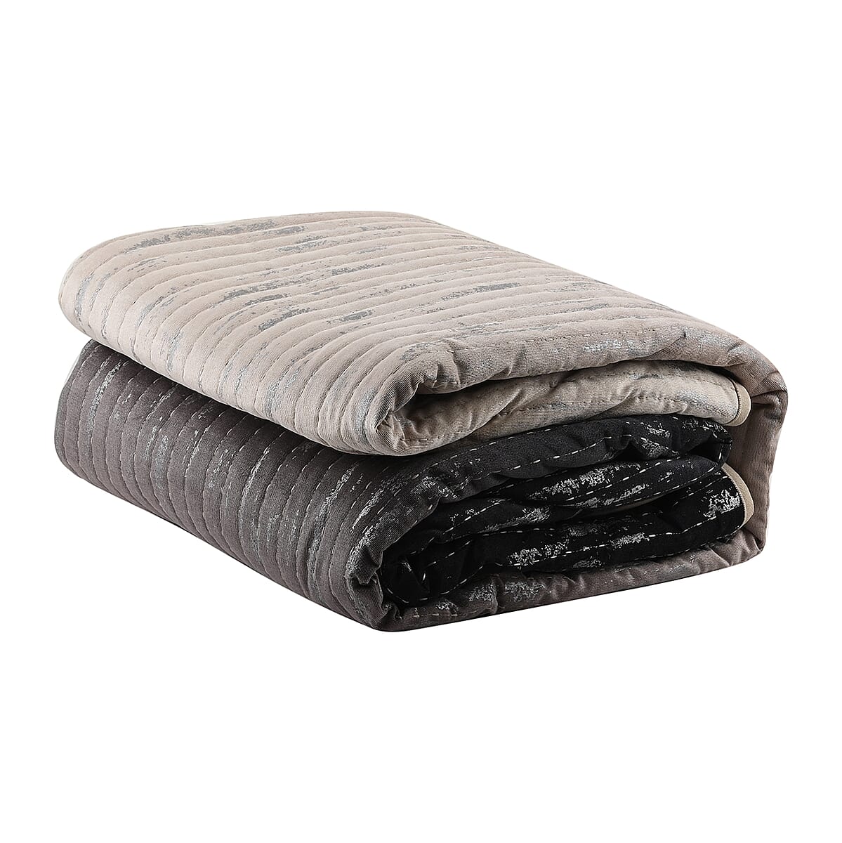 Cloud9 Luxury Bedding Collection, Ombre Quilt and Matching Shams with Silver Foil, Queen Size image number 3