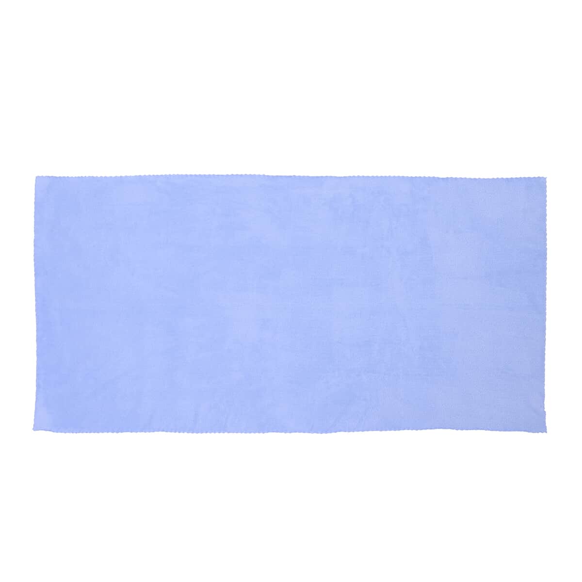 HOMESMART Set of 2 Blue Solid Color Microfiber Bath Towel (12'x29') image number 1