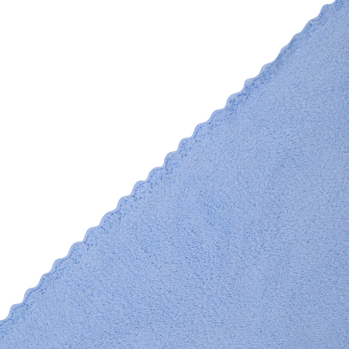 HOMESMART Set of 2 Blue Solid Color Microfiber Bath Towel (12'x29') image number 2