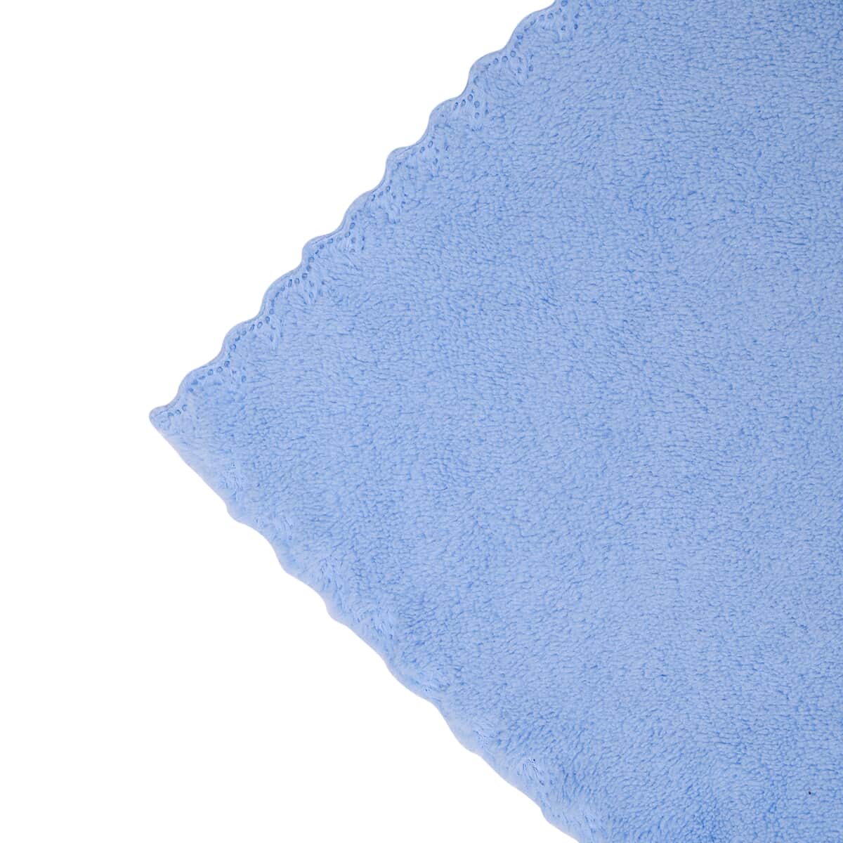 HOMESMART Set of 2 Blue Solid Color Microfiber Bath Towel (12'x29') image number 3