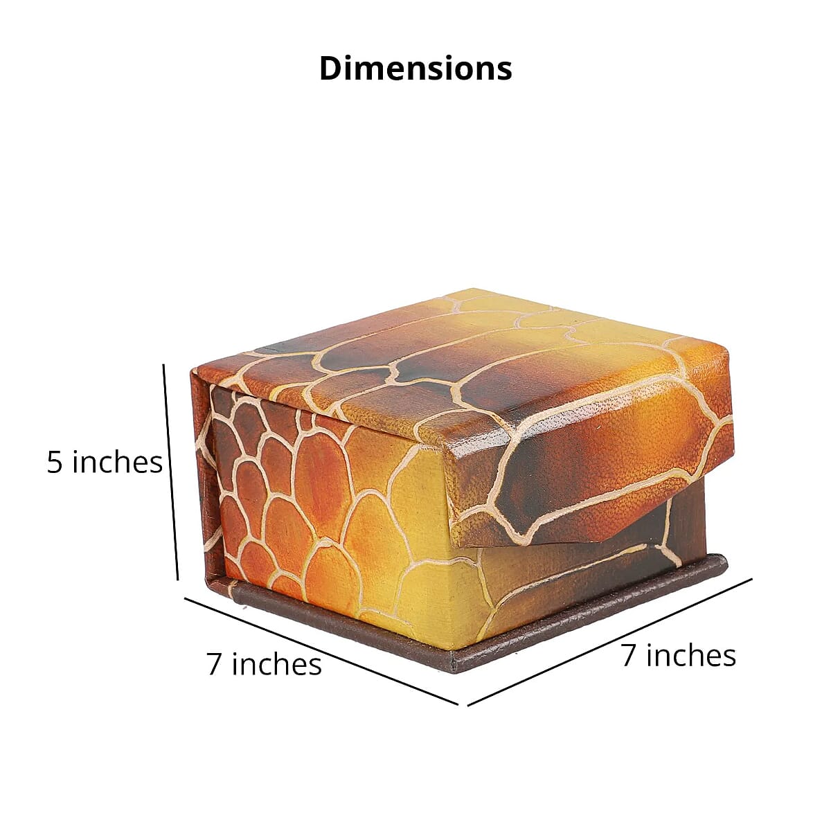 Tan Python Embossed Genuine Leather Ring Box image number 4